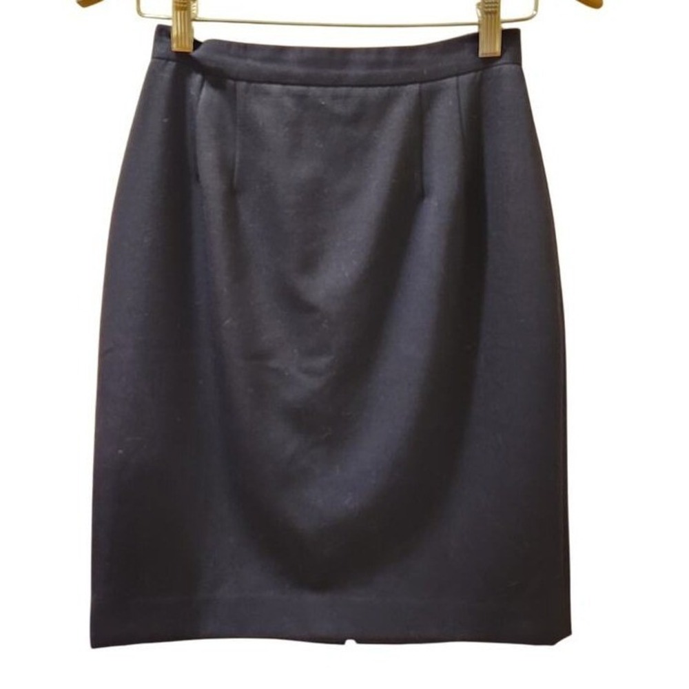 Vintage 100% wool skirt Navy blue size 6 classics entier business‎ professional
